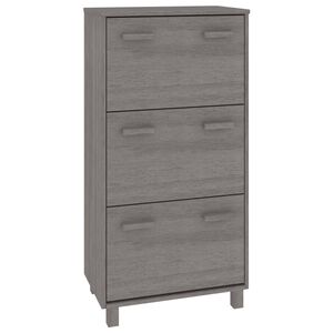 vidaXL Scarpiera HAMAR Grigio Chiaro 59,5x35x117 cm in Legno di Pino