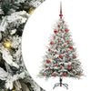 vidaXL Albero di Natale Artificiale Pre-illuminato con Set di Palline