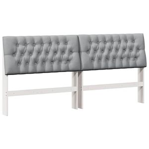 vidaXL Testiera imbottita Grigio chiaro 200 cm Pino massello