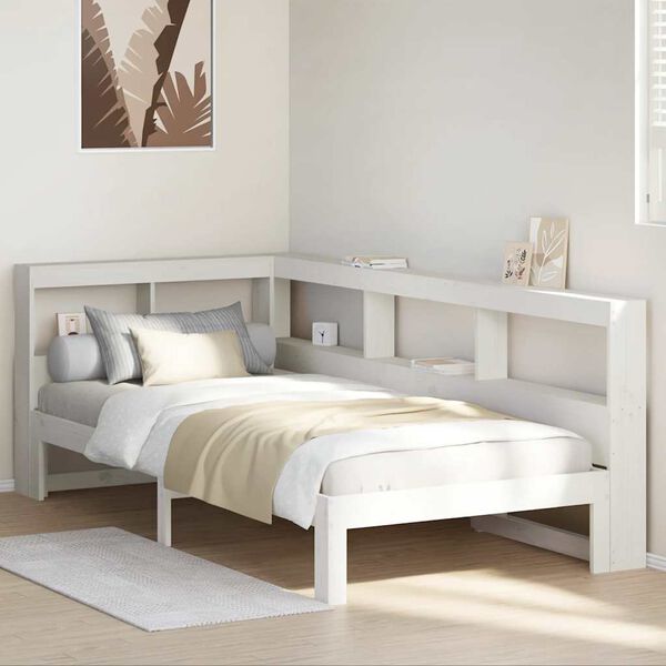 vidaXL Letto con Libreria senza Materasso 75x190 cm in Legno Pino