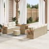 vidaXL Set Divano da Giardino con cuscino 10 pcs Beige e Crema