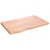 vidaXL Ripiano Muro Marrone 80x50x(2-4) cm Massello Rovere Trattato