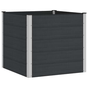 vidaXL Letto rialzato da giardino Nero 100 x 100 x 91 cm alluminio
