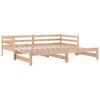 vidaXL Divano Letto Estraibile in Legno Massello di Pino 2x(90x200) cm
