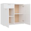 vidaXL Credenza Bianco Lucido 80x36x75 cm in Legno Multistrato