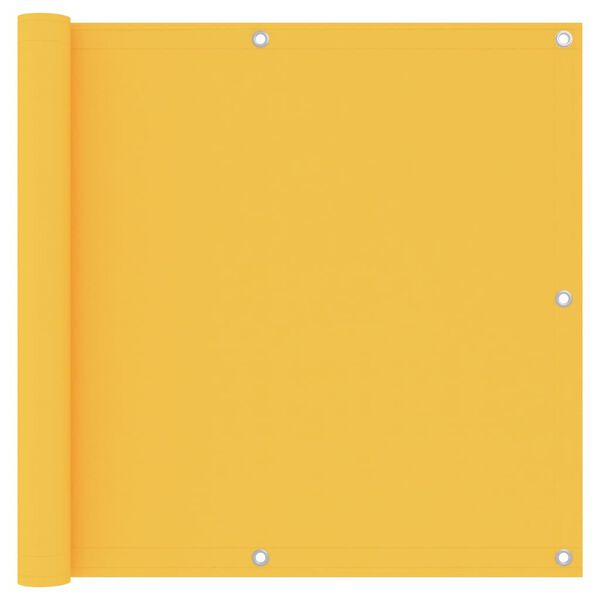 vidaXL Paravento Balcone Giallo 90x600 cm Tessuto Oxford