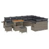 vidaXL Set Divano da Giardino 12 pcs Grigio polyrattan