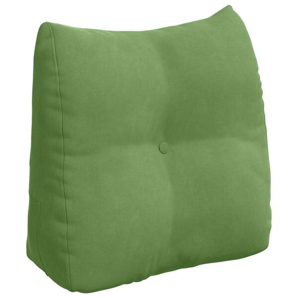 vidaXL Cuscino per Schiena Verde chiaro 45 x 24 x 50 cm Velluto