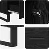 vidaXL Credenza Rovere Nero 69,5 x 30 x 115 cm Legno multistrato