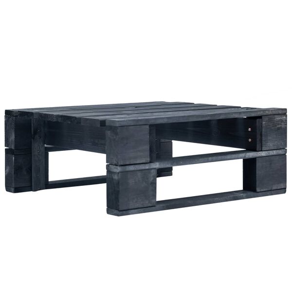 vidaXL Set Divani in Pallet con Cuscini 4 pz in Pino Impregnato Nero