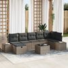 vidaXL Set Divano da Giardino con cuscino 8 pcs Grigio polyrattan