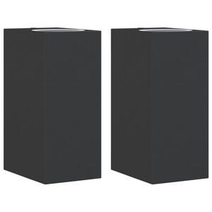 vidaXL Applique da Parete per Esterni 2 pz Nere Alluminio Pressofuso
