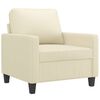 vidaXL Poltrona Crema 60 cm in Similpelle