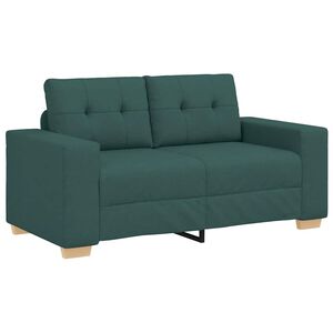vidaXL Divano Divanetto Verde Scuro 160x77x82 cm in Tessuto