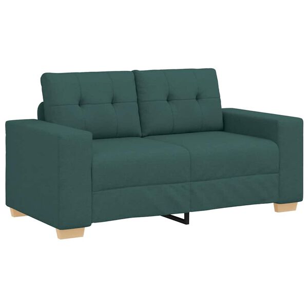 vidaXL Divano Divanetto Verde Scuro 160x77x82 cm in Tessuto
