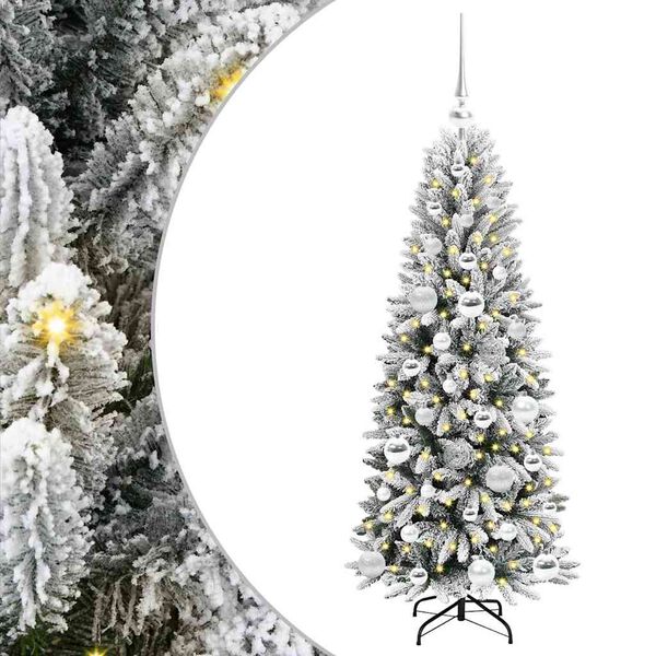 vidaXL Albero di Natale artificiale Bianco 53 x 53 x 120 cm