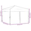 vidaXL Tenda per Feste Pieghevole con Pareti Laterali Bianco 3x3 m