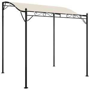 vidaXL Tettoia Crema 2x2,3 m 180 g/m&sup2; Tessuto e Acciaio