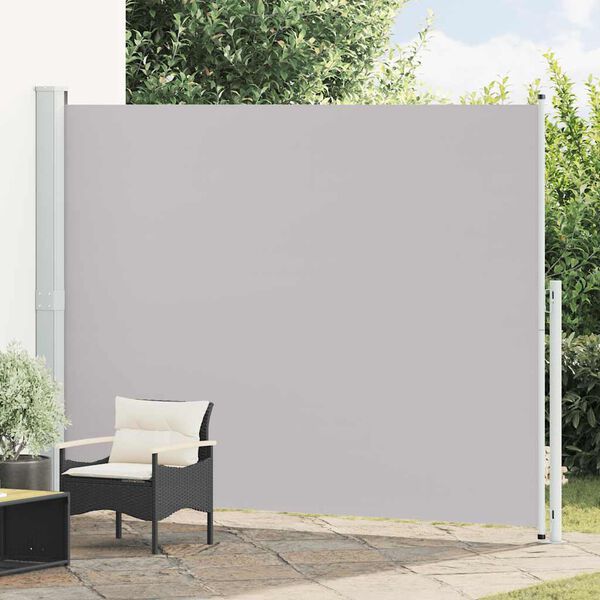 vidaXL Tenda Laterale Retrattile per Patio 220x300 cm Grigia