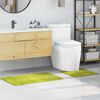 vidaXL Set di tappetini antiscivolo per il bagno 2 pcs Verde PP