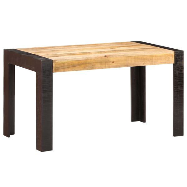 vidaXL Tavolo da Pranzo 140x70x76 cm in Legno Massello di Mango Grezzo
