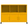 vidaXL Credenza Giallo Senape 100,5x39x72 cm in Acciaio