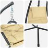 vidaXL Sedia uovo sospesa Beige 94 x 107 x 196,5 cm Acciaio