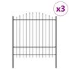 vidaXL Recinzione per Giardino 3 pcs Grigio 170 x 215 cm