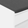 vidaXL Panca per ingresso con cuscino Bianco 63 x 38 x 45 cm