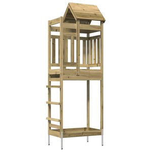 vidaXL Torre da Gioco Marrone Legno Massello Impregnato