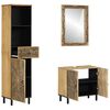 vidaXL Set Mobili da Bagno 3pz in Legno Massello di Mango
