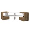 Homemania Mobile Porta TV Fold 141,2x29,7x38,8 cm Bianco e Noce