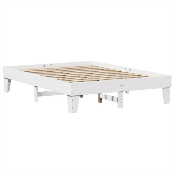 vidaXL Letto senza Materasso Bianco 140x200 cm Legno Massello di Pino