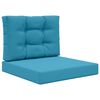 vidaXL Cuscino per divano da esterno 2 pcs Blu Reale Poliestere