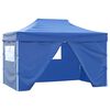 vidaXL Tenda Pieghevole Pop-Up con 4 Pareti Laterali 3x4,5 m Blu
