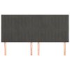 vidaXL Testiera Grigio Scuro 160x5x118/128 cm Velluto