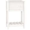 vidaXL Fioriera con Mensola Bianca 54x34,5x81cm Legno Massello di Pino