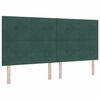 vidaXL Letto a molle con materasso Verde scuro 200 x 200 cm Velluto