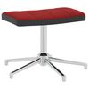 vidaXL Sedia Relax con Sgabello Rosso Vino in Velluto e PVC