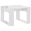 vidaXL Tavolino di Servizio Bianco Lucido 50x50x35 cm in Truciolato