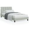 vidaXL Letto con Materasso Hanko Grigio Chiaro 100x200 cm in Velluto
