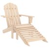 vidaXL Sedia Giardino Adirondack con Ottomana Massello di Abete