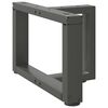 vidaXL Gambe per Tavolino da Caff&egrave; a Forma di T 2 pz Antracite 40x25x(30-31) cm Acciaio