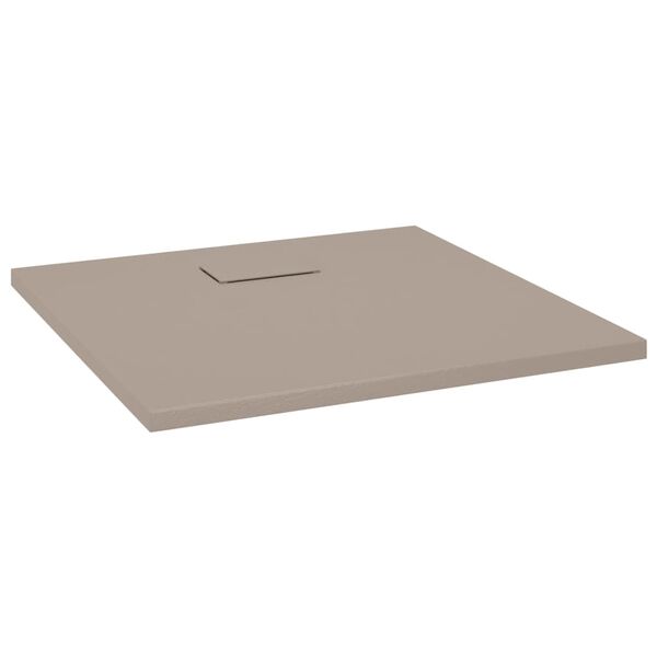vidaXL Piatto Doccia in SMC Marrone 90x90 cm