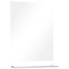 vidaXL Specchio da Parete con Mensola 50x60 cm in Vetro Temperato