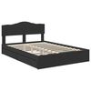 vidaXL Letto con Contenitore Nero 150 x 200 cm Legno multistrato