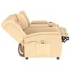 vidaXL Divano Massaggiante Reclinabile 4 Posti e Portabicchieri Crema