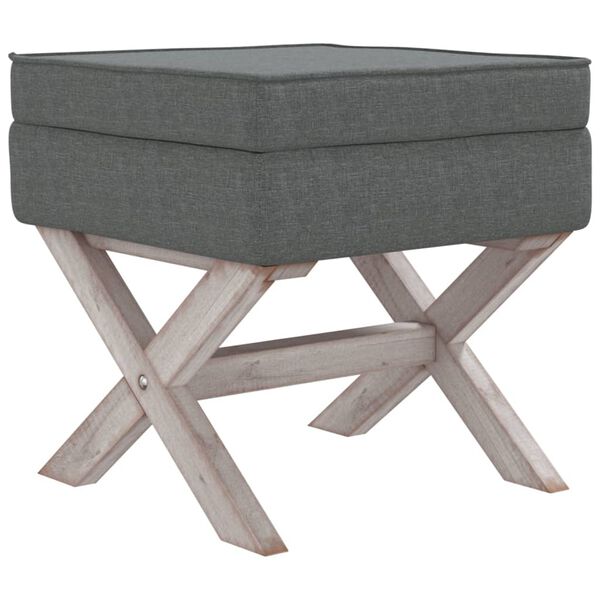 vidaXL Sgabello Portaoggetti Grigio Scuro 45x45x49 cm in Tessuto