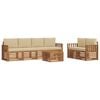 vidaXL Set di divani da esterno 7 pz Naturale e Beige