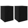 vidaXL Supporto per piante 2 pz Rovere Nero 25 x 25 x 35 cm